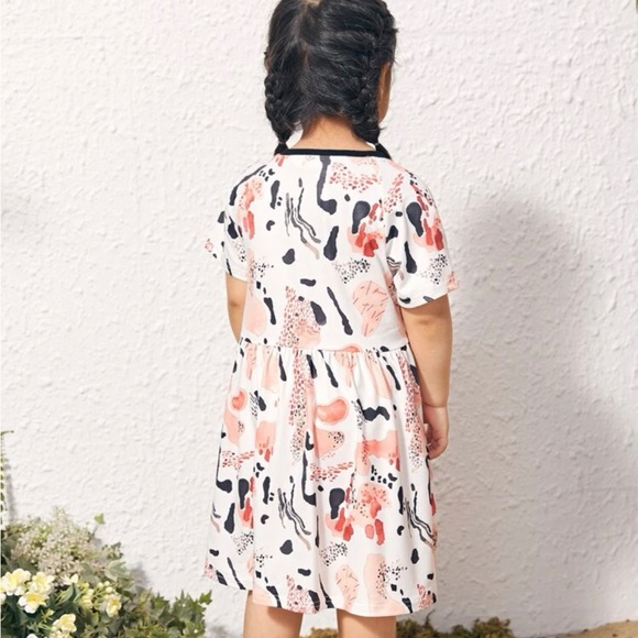 Toddler Girls Graphic Printed Summer Dress - Picture 6 of 7